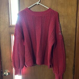 Elegant Knit Crew Neck Slightly Oversized Sweater